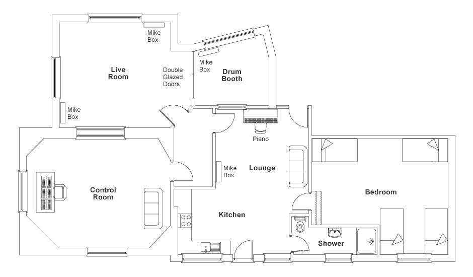 Far Heath Recording Studios - Floorplan